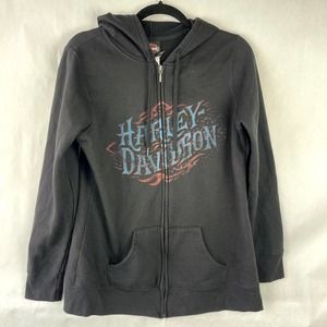 Harley-Davidson Black Full Zip Hoodie